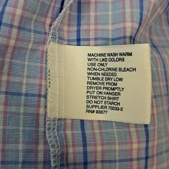 Nautica Blue and Stafford Purple Men's Button Down Dress Shirt Bundle - Picture 9 of 12